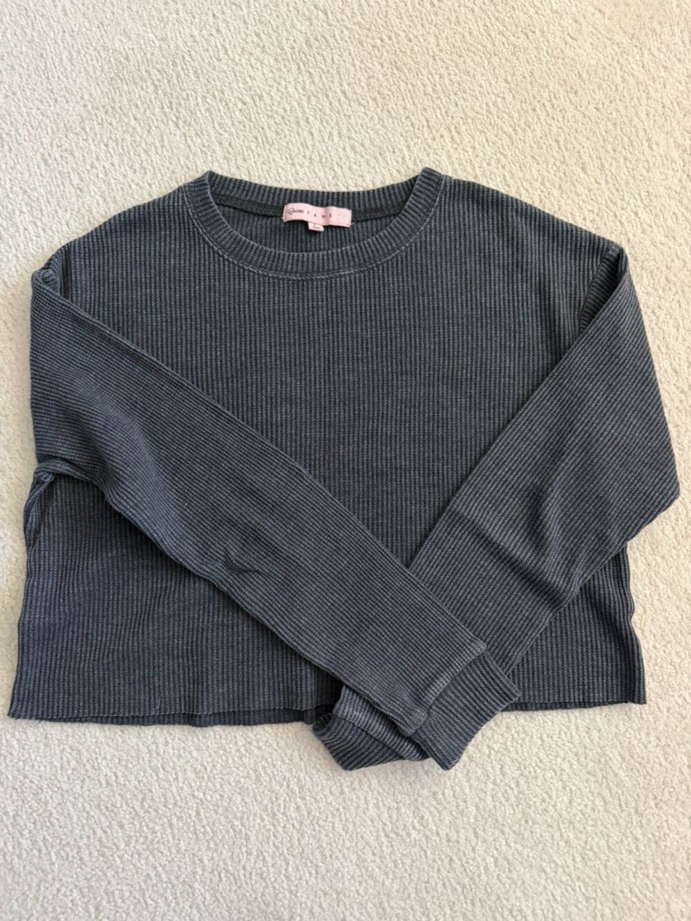 Dark grey Crave Fame Sweater top in L